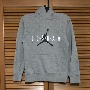 Air Jordan Kids Fleece Lined Gray Hoodie L
